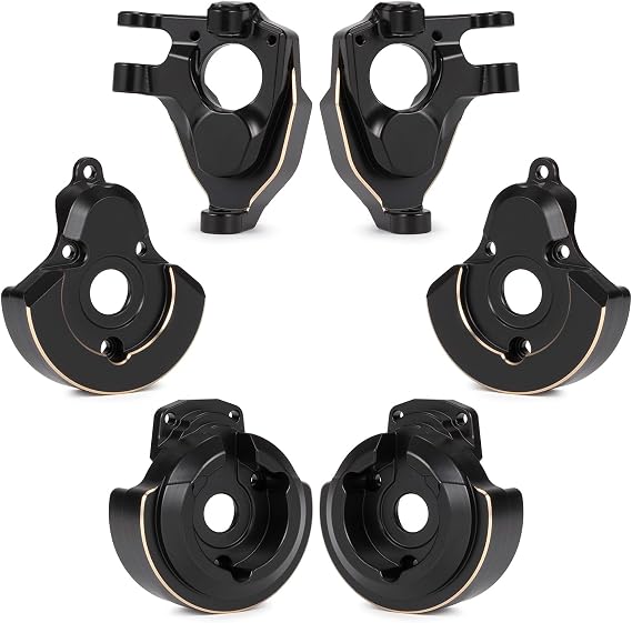 Brass Low Offset Heavy F10 Portal Knuckle Weights Front and Rear Portal Cover for Vanquish 1/10 VRD Rock Crawler VS4-10 Phoenix (3 Piece Set A)