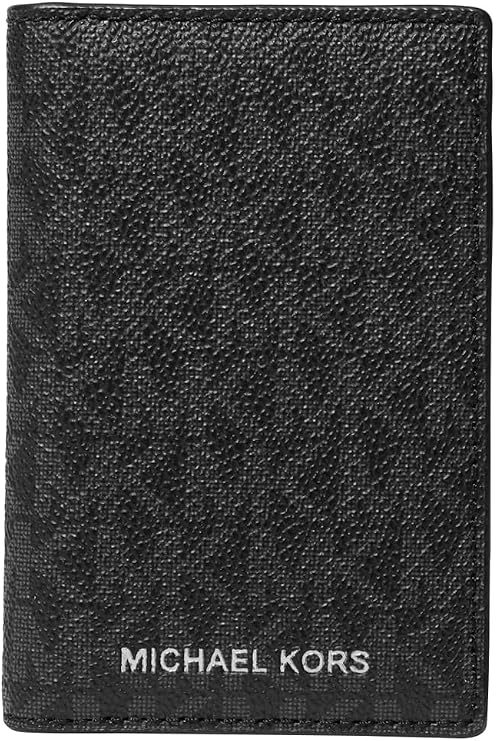 Michael Kors Men's Hudson Folding Card Case, Black, One Size