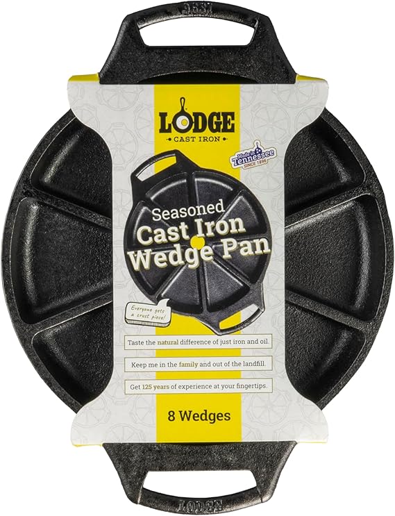 Lodge Pre-Seasoned Cast Iron Wedge Pan, 8 Wells, 11.69 Inches