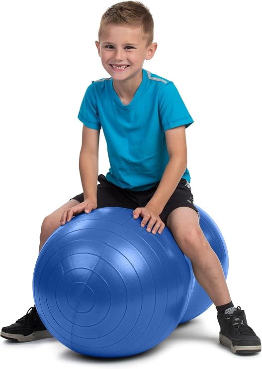 bintiva Peanut Ball for Kids Therapy - Sensory Room Equipment - for Pregnancy - Wiggle Seat Peanut Ball for Physical Therapy, Yoga, Exercise