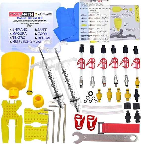 Bicycle Brake Bleed Kit for Shimano TEKTRO MAGURA Zoom Bike Mineral Oil Hydraulic Disc Professional Tool Set