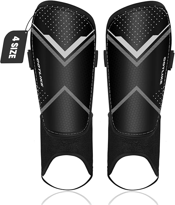 Soccer Shin Guards for Kids Youth Adults Toddler, Shin Defender Shin Guards with Ankle Protection Football Gear for 3 5 4-6 7-9 10-12 Years Old Boys Girls Espinilleras de Futol para Hombres