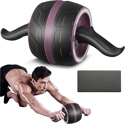 A.F.N.A.L AB Wheel Roller with Resistance Spring, Automatic Rebound Exercise Abdominal Ultra-Wide Wheels Fitness for Gym & Home, Core Work-out Strength-Training Roller with Knee Pad, 14.6W