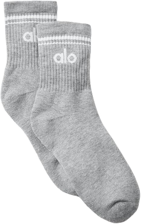Alo Unisex Half-Crew Throwback Sock - Navy/White (Grey/White)
