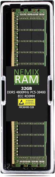 NEMIX RAM 32GB (1X32GB) DDR5 4800 PC5-38400 2Rx8 1.1V CL40 288-PIN ECC RDIMM Compatible with Hynix HMCG88MEBRA107N HMCG88MEBRA113N HMCG88MEBRA115N HMCG88MEBRA174N Registered Server Memory