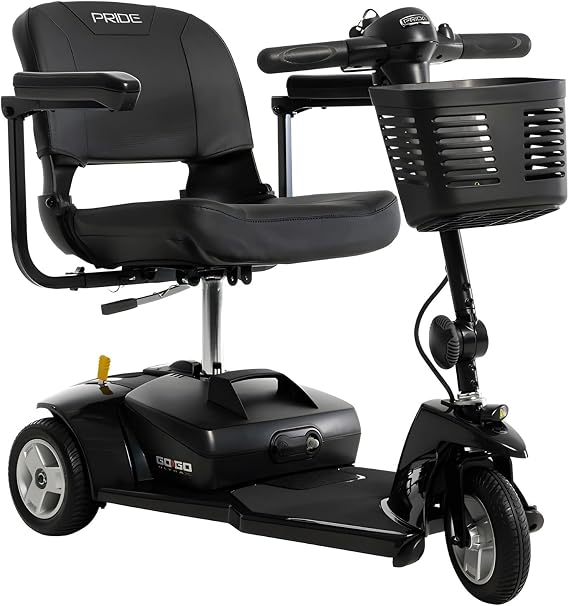 Pride Mobility Go Go Ultra X 3-wheel Scooter - Travel Mobility for Adults, 12 Ah Battery, 300 Lbs Weight Capacity, Seat Dimensions - 17"" W x 17"" D - S39, Black