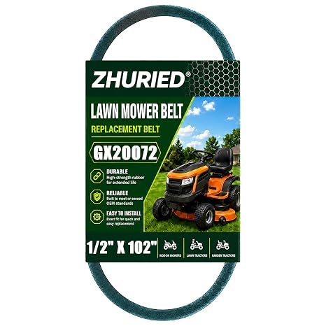 Lawn Mower Deck Drive Belt GX20072 GY20570 UC32283 1/2" x 104"