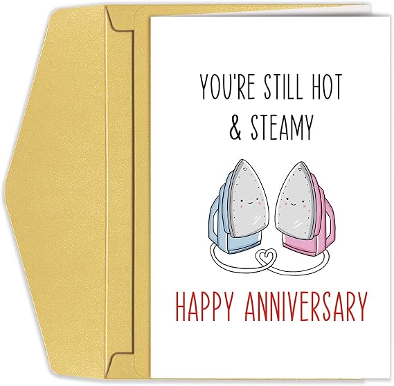 Goroar Happy 6th Anniversary Card, Iron Anniversary Card for Husband Wife, 6 Years Anniversary Card Gift for Him Her, Sixth Wedding Anniversary Card