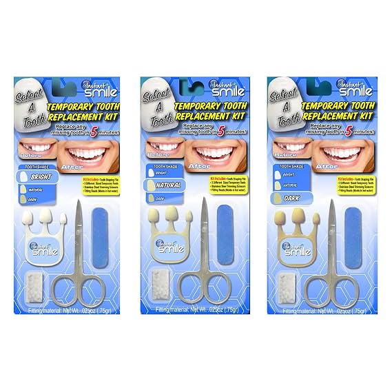 Instant Smile Select A Tooth Temporary Tooth Replacement Kit- Bright