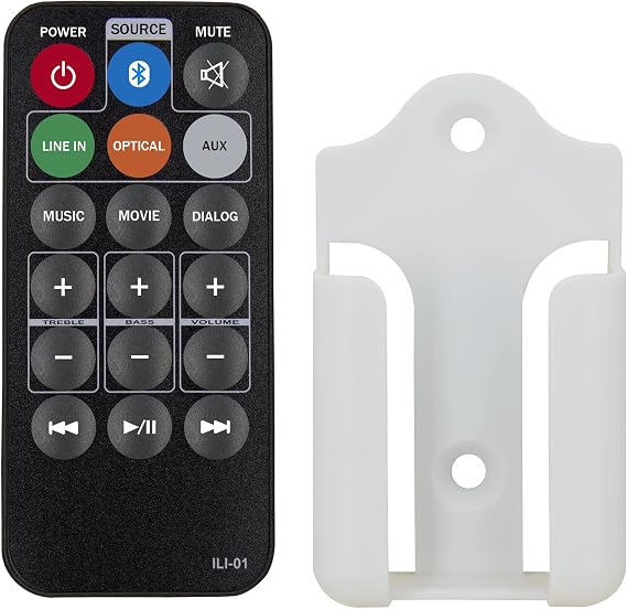 Replacement Remote Control for iLive ITB404B ITB066B ITB174B ITB284B ITBSW285B ITB284 ITB490B HD Soundbar Sound Bar Audio System (with Wall Mounting Bracket)