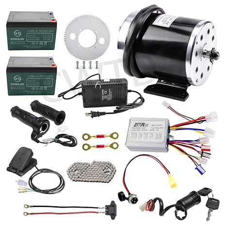 High Efficiency and Performance 24V 500W Electric Motor Kit for Your Powersport Go Cart Scooters and Bikes
