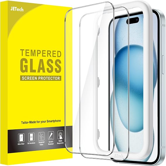JETech Screen Protector for iPhone 15 Plus, 2-Pack