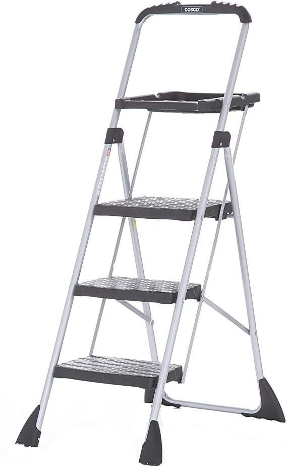 Cosco Max Steel Work Platform, Easy Fold One-Hand Lock, Convenient Project Trays, Stable & Secure, ANSI Rated 225 lbs,