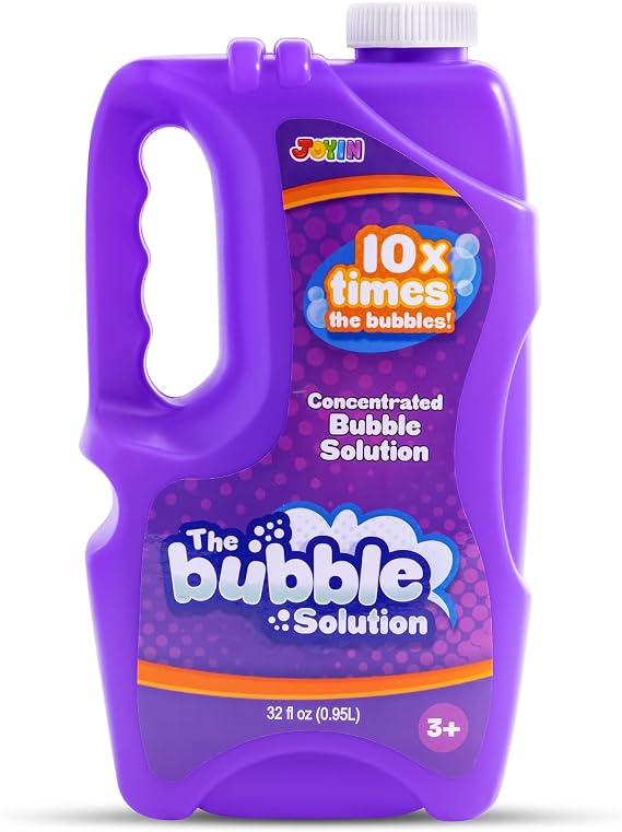 JOYIN 32 OZ Concentrated Bubble Solution for Bubble Machines (Up to 2.5 Gallons), Concentrated Solution Refills for Machine, Wands, Blower, Easter, Kids, Parties