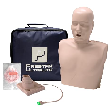 PRESTAN CPR Training Manikin Ultralite, Single Adult, Medium Tone | Master core resuscitation skills with compact manikins and responsive compression feedback for skills labs.