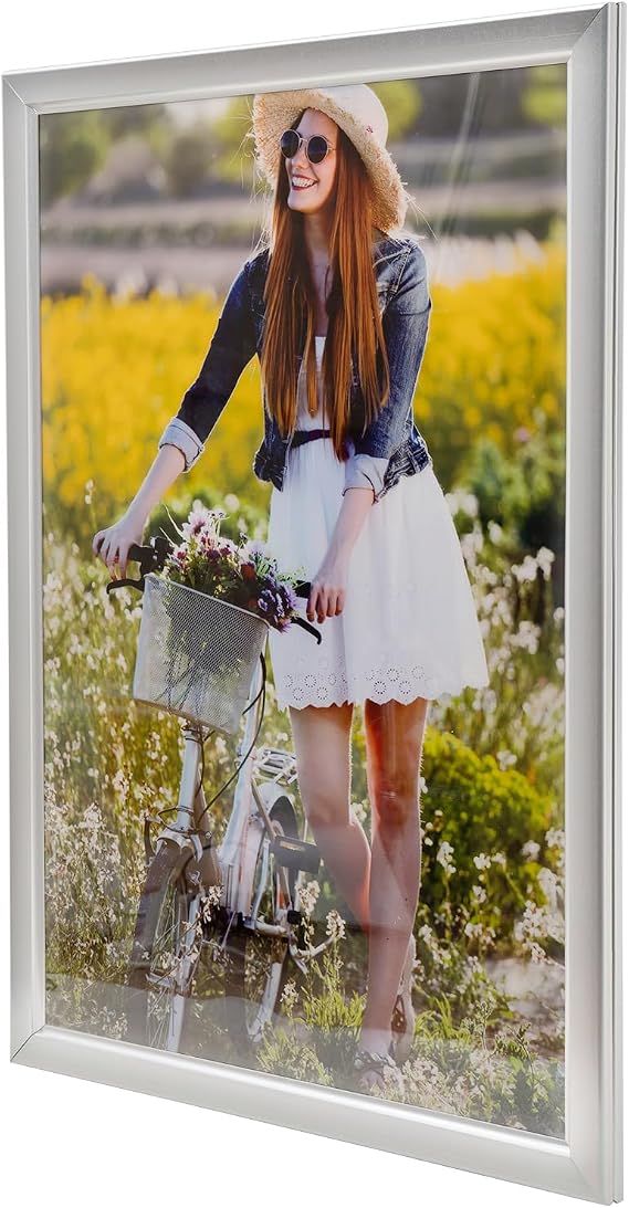 Led Poster Frame 33"24" Snap Frame Backlit Movie Poster Frame, LED Light Box Display Sign Holder Wall Mouted Poster Frame For Decoration Exhibition Home Theater Advertising Display(Silver)