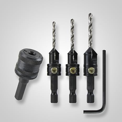 Snappy Countersink & Quick Change Chuck Drill Bit Set USA