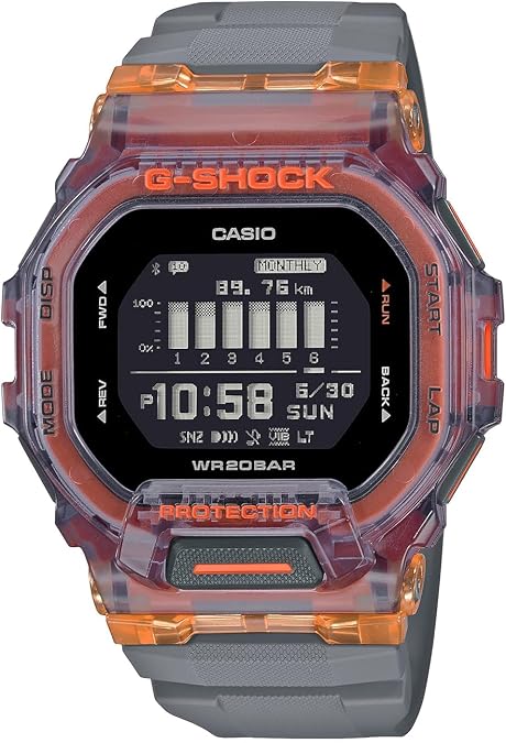 G-Shock GBD200SM-1A5 Gray/Orange One Size