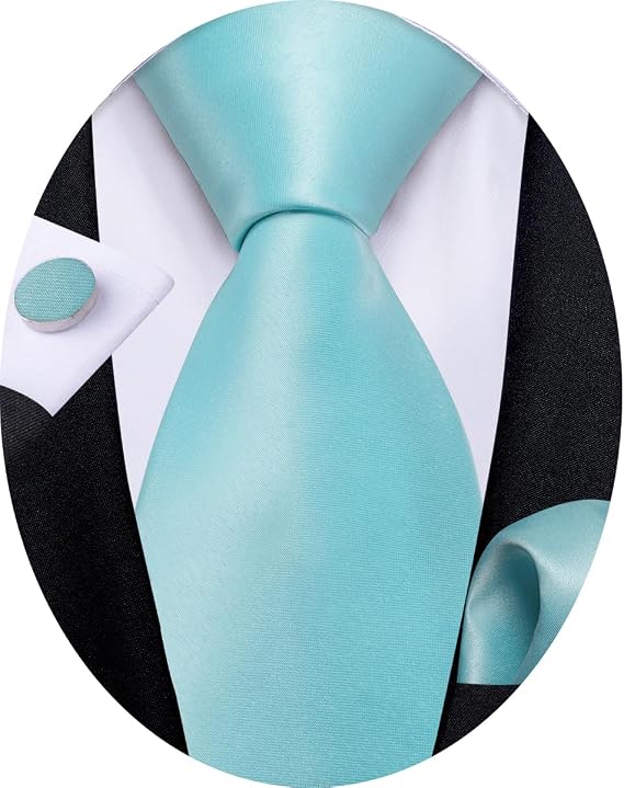 DiBanGu Mens Sequin Tie Set Silk Woven Necktie Gift Box