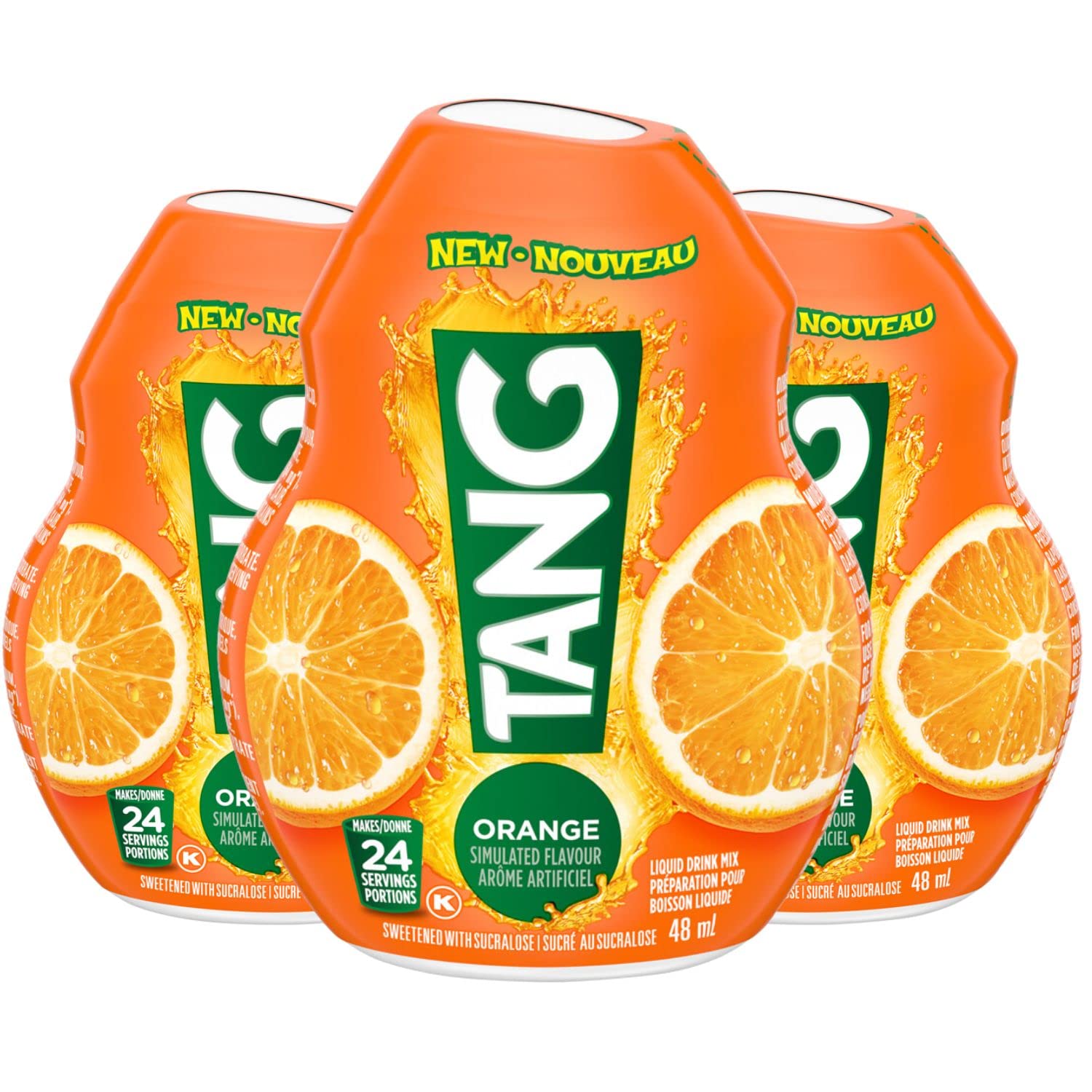 Tang Orange Liquid Drink Mix, 48ml1.6 fl. oz. Pack of 3 Shipped from Canada