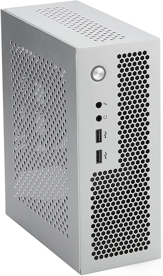 A09 HTPC Computer Case Mini ITX Gaming PC Chassis Desktop Chassis US.0 Computer Case Home Computer Case Silver