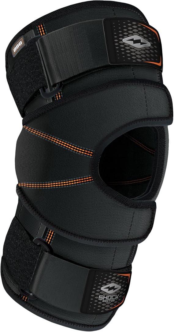 Shock Doctor Knee Brace Wrap, Knee Support for Patella Issues, Injury Recovery, Compression Support for Medial & Lateral Knee Stability, Single