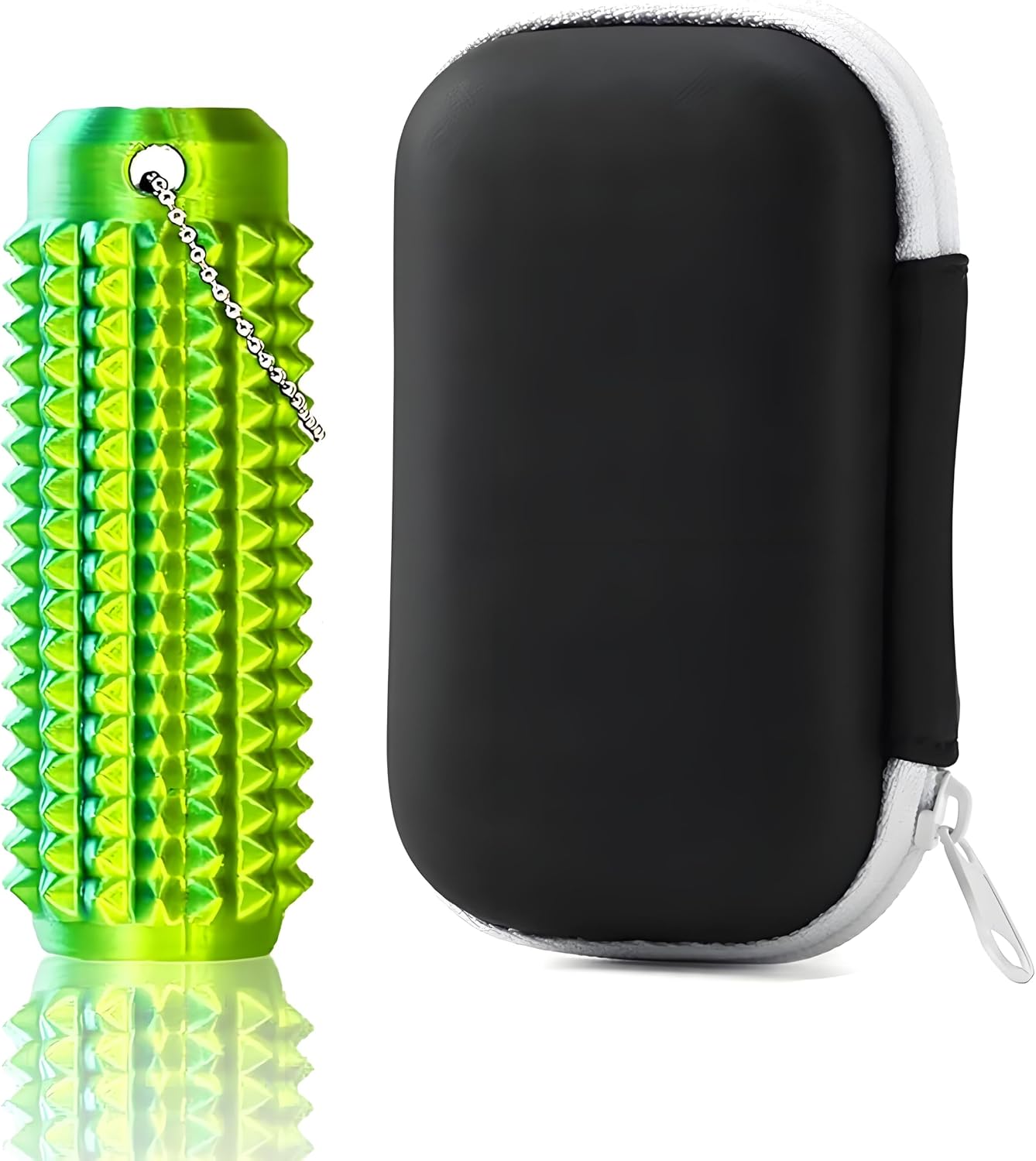 Little Ouchies Fidget, Pain Stim Fidget Toy with Storage Case, 3D Printed Spiky Sensory Toys for Adults Anxiety & Stress Management, Novelty Gifts for FriendsOffice Workers Green