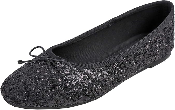 FEVERSOLE Women's Macaroon Colorful Memory Foam Cushion Insock Patent Ballet Flat