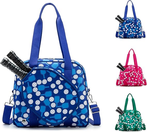 ROYALFAIR Pickleball Bag, Pickleball Tote Bag Large Capacity Adjustable Shoulder Strap for Pickleball Paddle Shoulder Bag, Made of neoprene, Has insulation and waterproof function