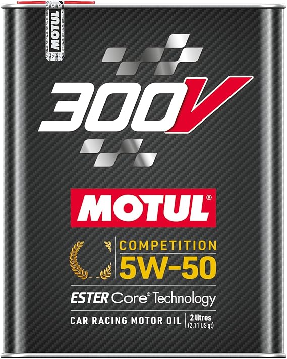 Motul 110821 300V 10W-40 COMPETITION Car Racing Motor Oil Full Synthetic Engine Lubricant 2 Liter High Performance 4-Stroke Ester Core