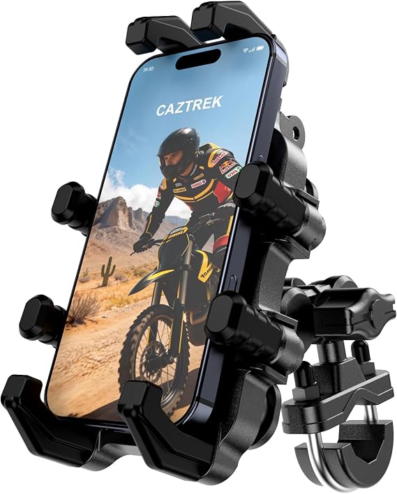 Motorcycle Phone Mount, Anti-Vibration Bike Phone Holder,secures smartphone