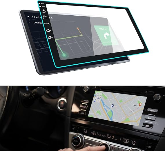 Car Navigation Screen Protector, Car Screen Tempered Glass Protector, Car Touchscreen Protector, Car Interior Accessories Universal for Most Cars (black edge HD, 9inches)
