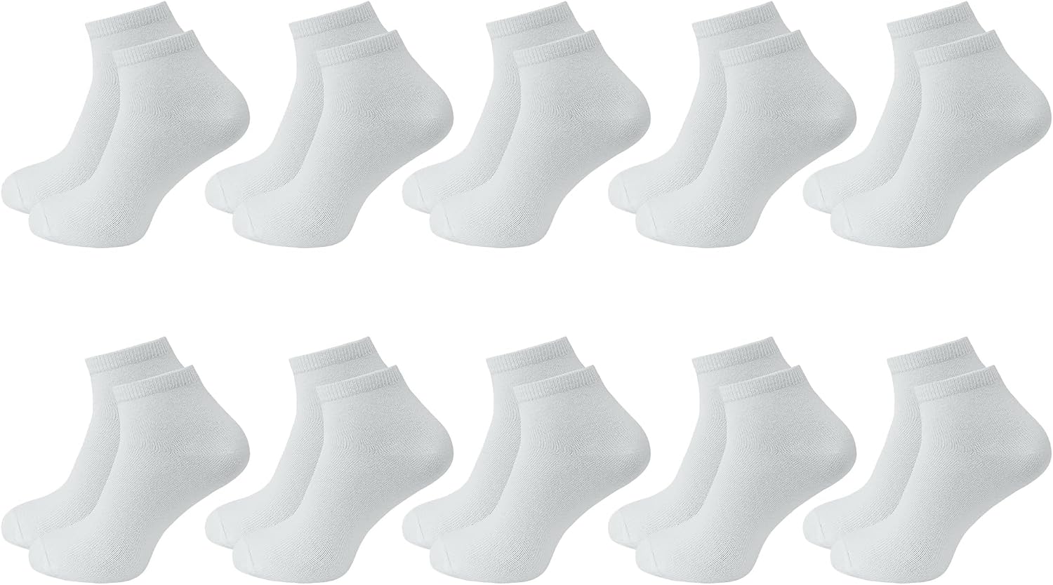 Anthony Jackson 10 Pair Box BAMBOO Premium Mens and Womens Booty Socks - Wrist Size Short Sports Running and Walking Socks JESUS
