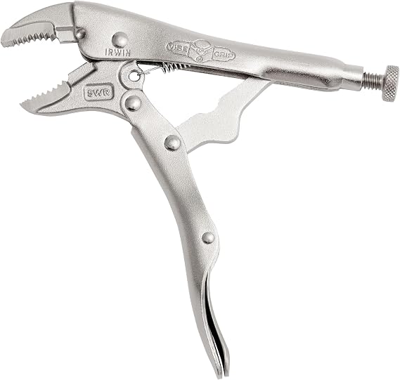 IRWIN VISE-GRIP Locking Pliers with Wire Cutter, 5-Inch, Curved Jaw (902L3)