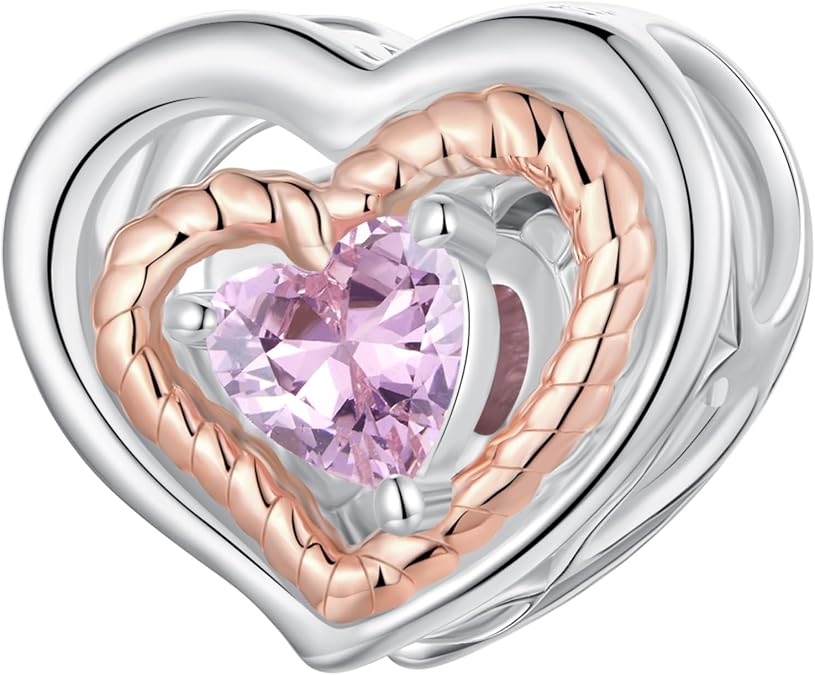 925 Sterling Silver Charm for Bracelets Charms Heart Women Jewelry Gifts