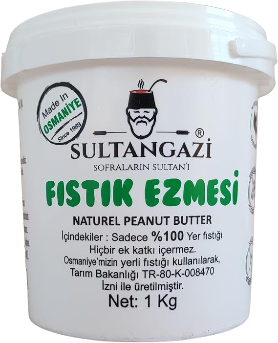 SULTANGAZI Sugar-Free Additive-Free Honey Peanut Butter Natural Peanut Butter 1kg