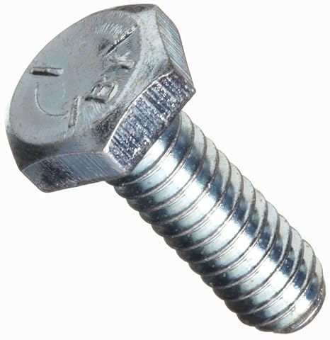 5/16"-24 x 1 Hex Cap Screws, Grade 5 Steel, Zinc Plated, 100 Pack
