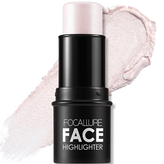 FOCALLURE Highlighter Stick, Non-greasy Long-lasting Glow, Buildable Color