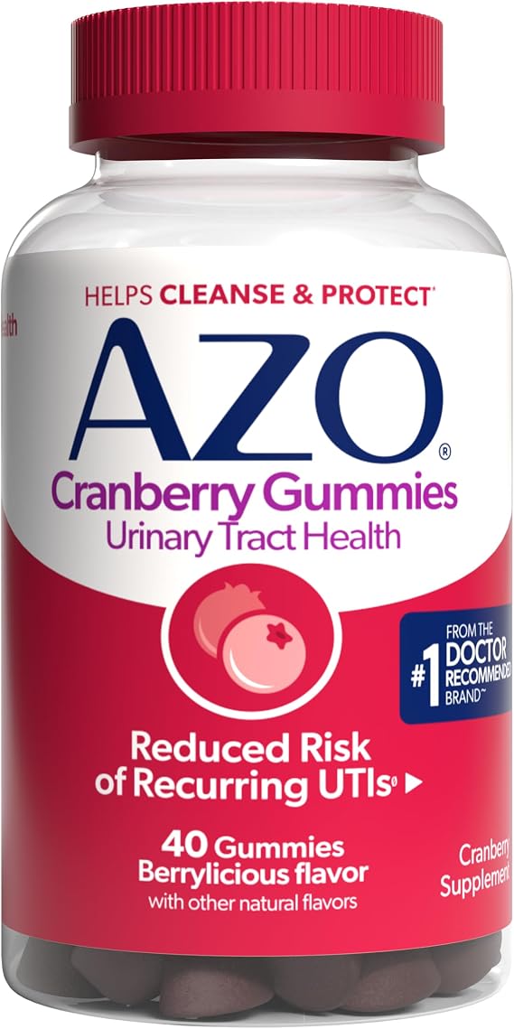 AZO Cranberry Gummies for Urinary Tract Health Women & Men, 40 Count