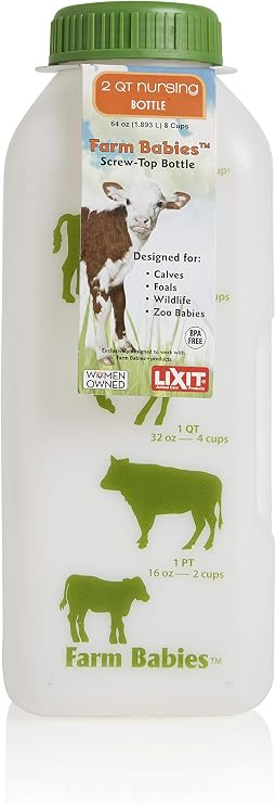 Lixit Nursing Bottle for Farm Animals, WHITE, 64 Fl Oz (Pack of 1)