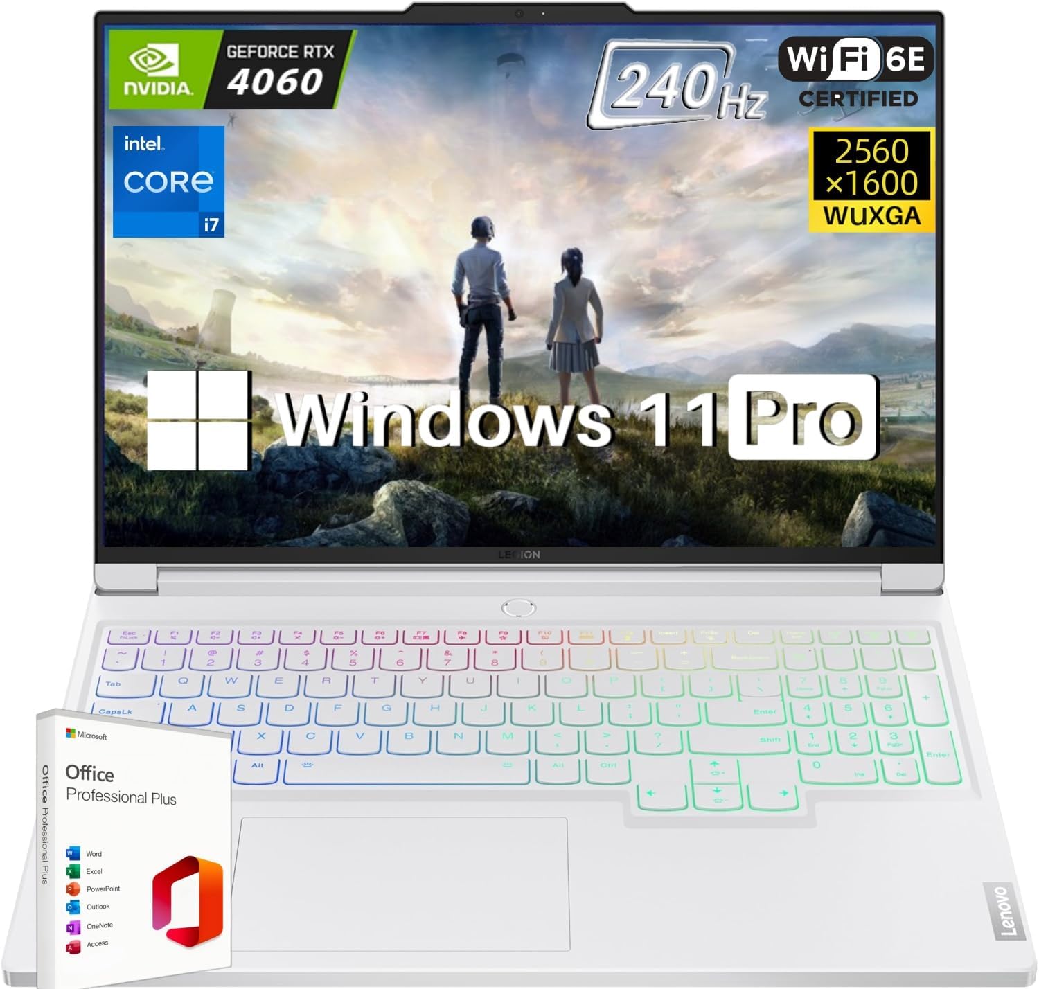 Lenovo Legion 7i 2025 New Gaming Laptop, Intel i7 14700HX, NVIDIA RTX 4060, 16 Inches WQXGA 240Hz Display, 64GB RAM DDR5, 4TB SSD, WiFi 6E, Windows 11 Pro, Office Pro Lifetime Licence, Accessories