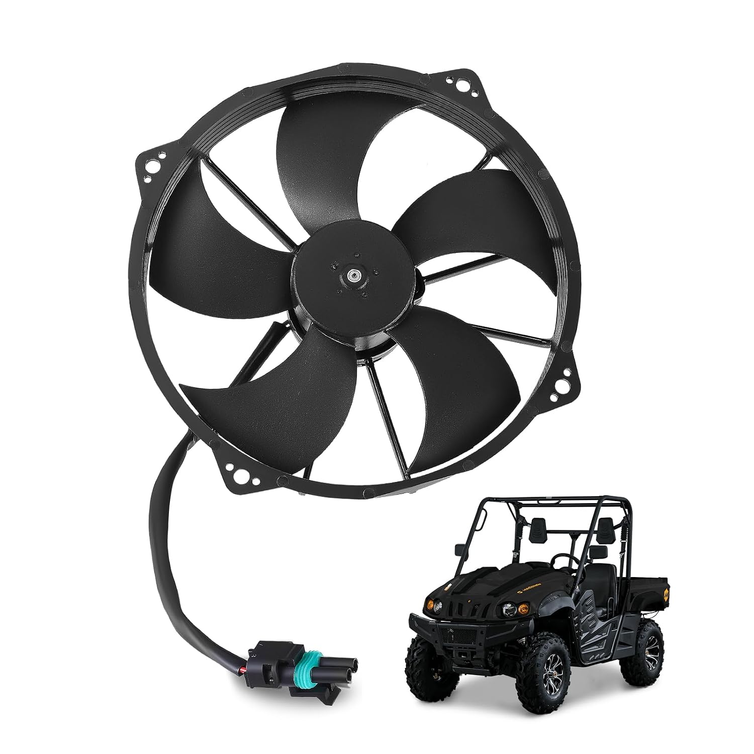 2413007 Radiator Cooling Fan for Polaris Sportsman 1000 & 850 High Lifter 2016-2022, ATV Radiators Cooling Fan Waterproof, Enhanced Cooling, Quiet Operation
