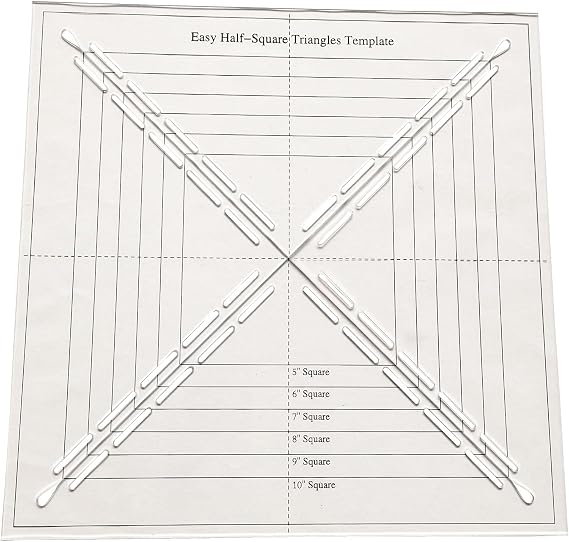Easy Half-Square Triangles Template for Quilting