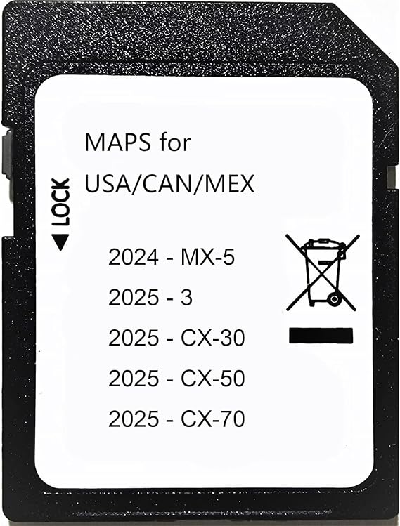 2025 Navigation SD Card,Compatible with 2024 - MX-5,2025-3,2025 - CX-30,2025 - CX-50,2025 - CX-70USA/CAN/MEX
