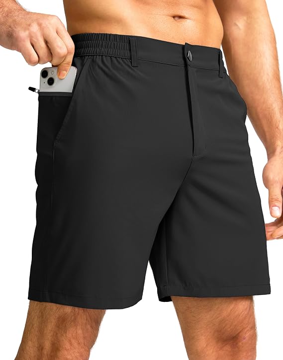 Men's Casual Shorts 7"/5"/9" Lightweight Golf Shorts for Men with 3 Pockets