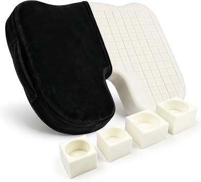 Cushy Tushy Premium Foldable Travel Seat Cushion - for Relief of Lower Back, Sciatic, Butt and Tailbone Pain - for Home & Office Use, Perfect for Travel or Driving - Coccyx Seat Cushion