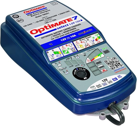 Optimate 7 Select, TM-251, 9-Step 12V 10A Sealed Battery Saving Charger & maintainer