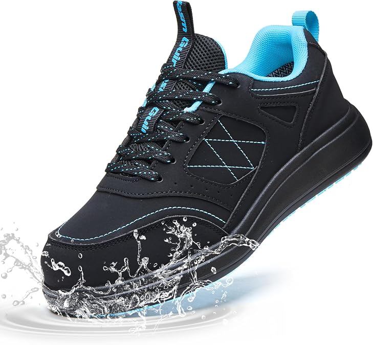 Non Slip Work Shoes Women - Waterproof Oil Resistant Chef Shoes, Lightweight Comfortable Slip Resistant Sneakers for Restaurant Kitchen Nursing &
