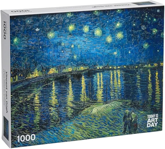 Today is Art Day - Vincent Van Gogh - Starry Night Over The Rhone - Puzzle - 1000-piece