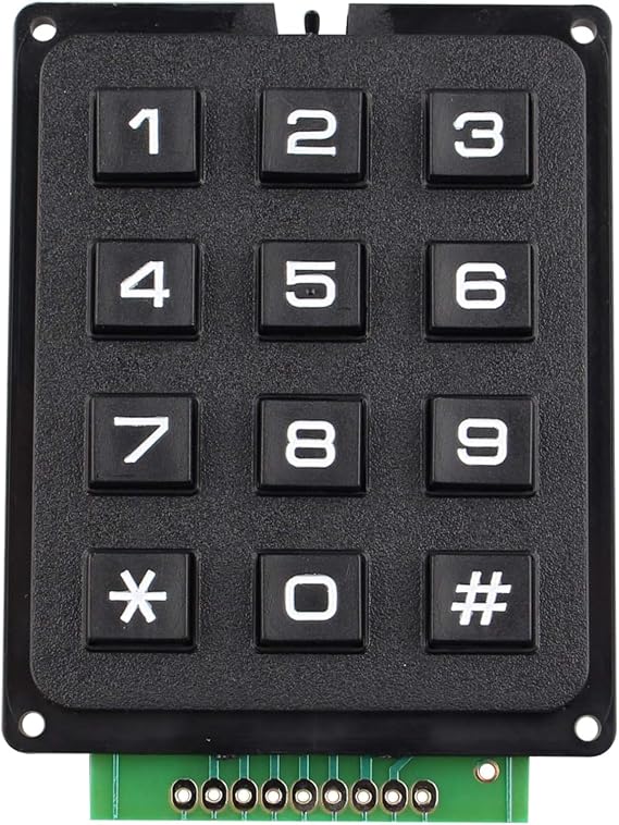 QMQJIA 3x4 Matrixes Array 12 Button Keypad Keyboard Module 12 Key MCU Membrane Button Keypad Electric DIY Kit 12 Button Keypad
